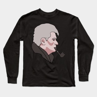 Jacques Derrida - French Philosophy Meme Long Sleeve T-Shirt